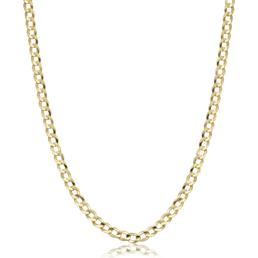 Verona Jewelers 10K Gold Unisex 2.2mm Italian Cuban Curb Link Chain Necklace- 10K Necklaces 10 Karat Gold Chain 16" 18" 20" 22" 24" 26" 28" 30"